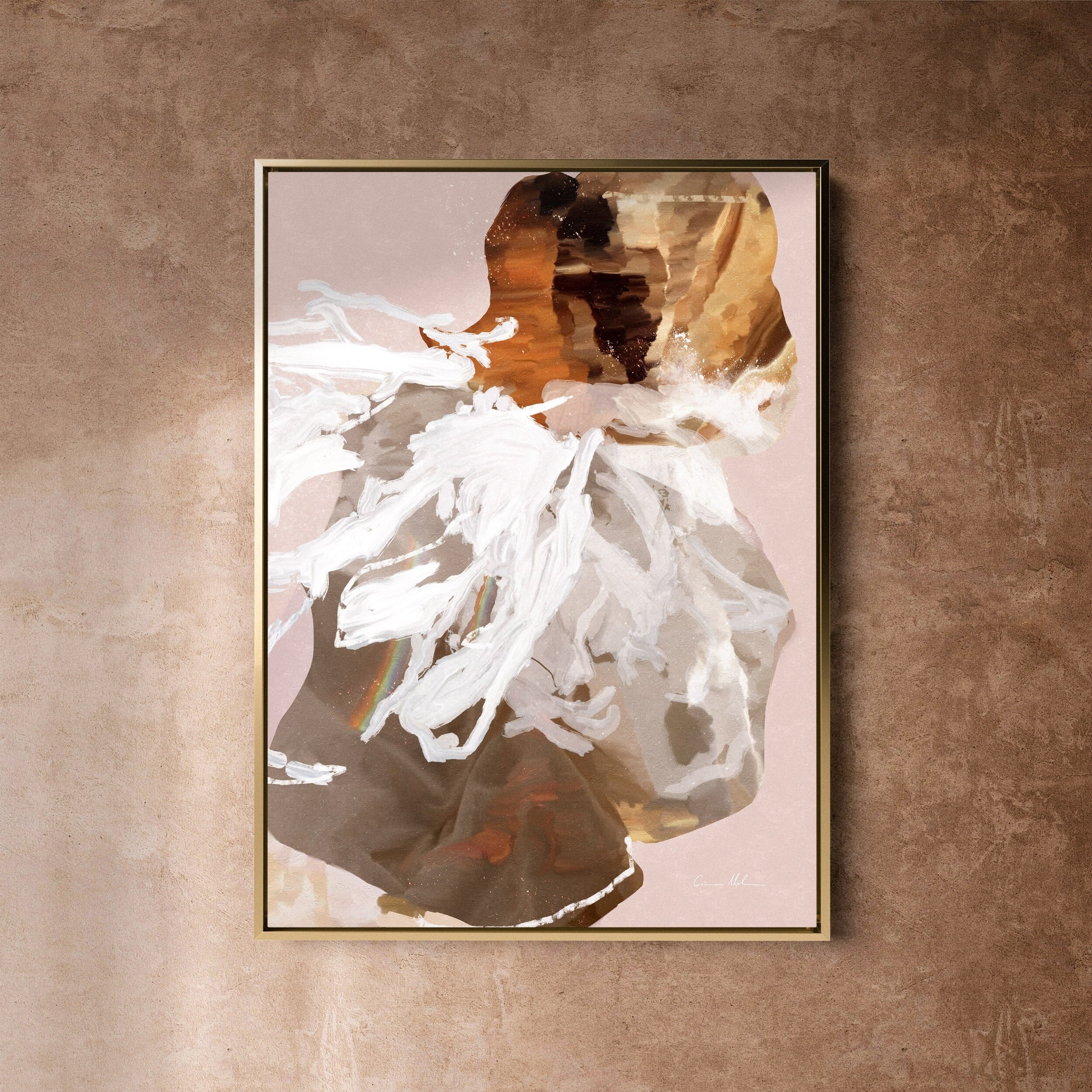 "Kununurra II" on Canvas - Portrait Canvas Wall Art Corinne Melanie Art Professionally Framed - Gold 24x32in / 60x80cm 