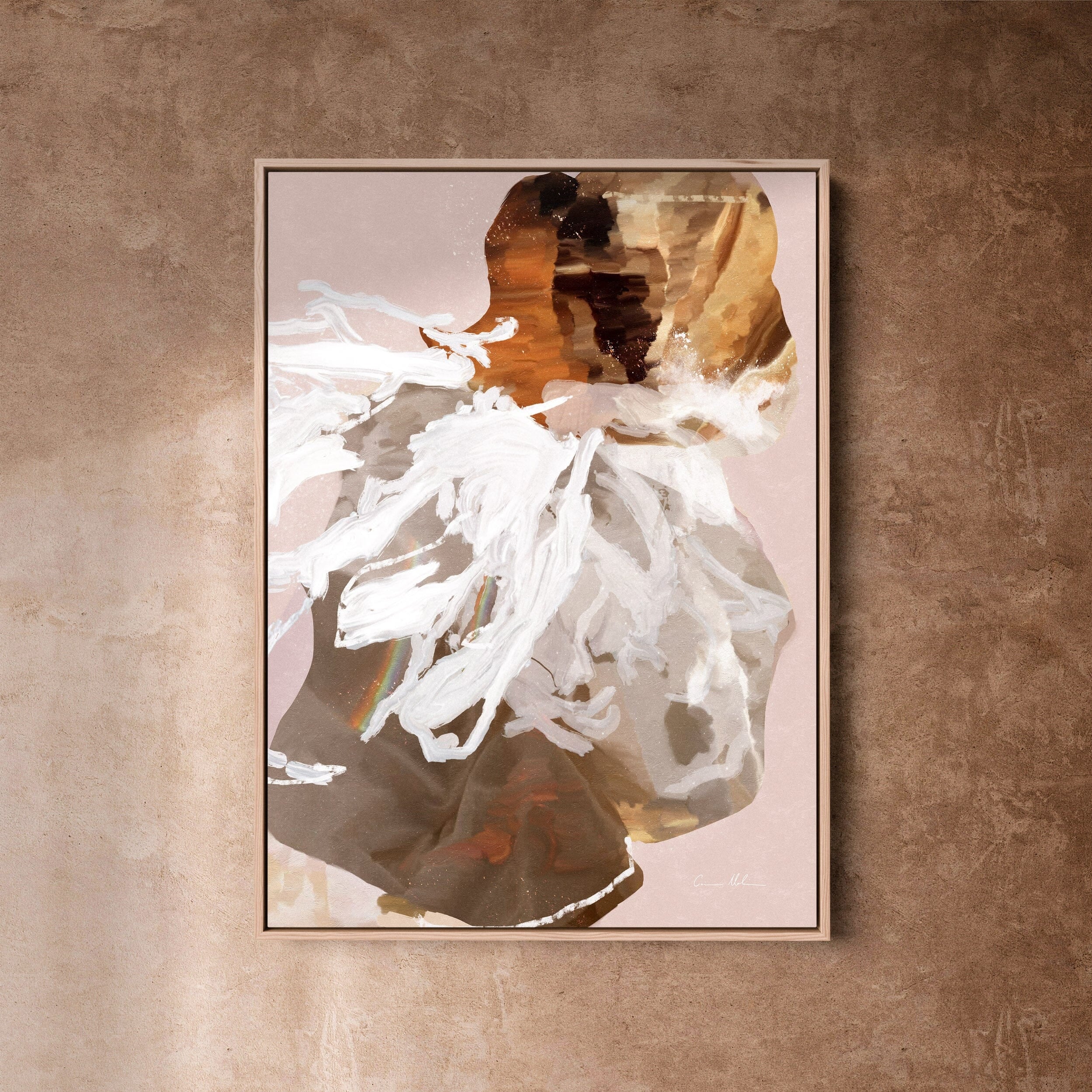 "Kununurra II" on Canvas - Portrait Canvas Wall Art Corinne Melanie Art Professionally Framed - Oak 24x32in / 60x80cm 