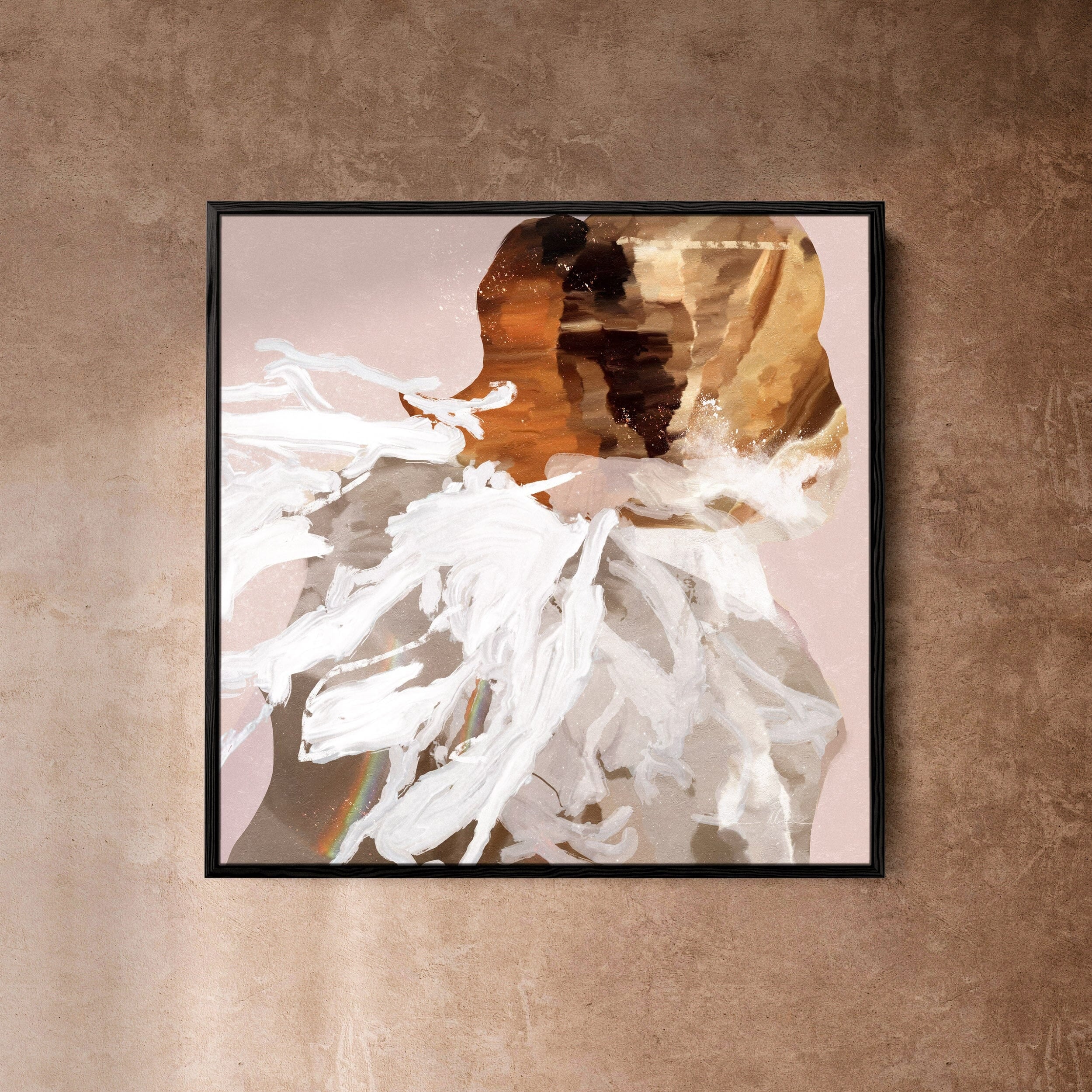 "Kununurra II" on Canvas - Square Canvas Wall Art Corinne Melanie Professionally Framed - Black XS: 20x20in / 50x50cm 