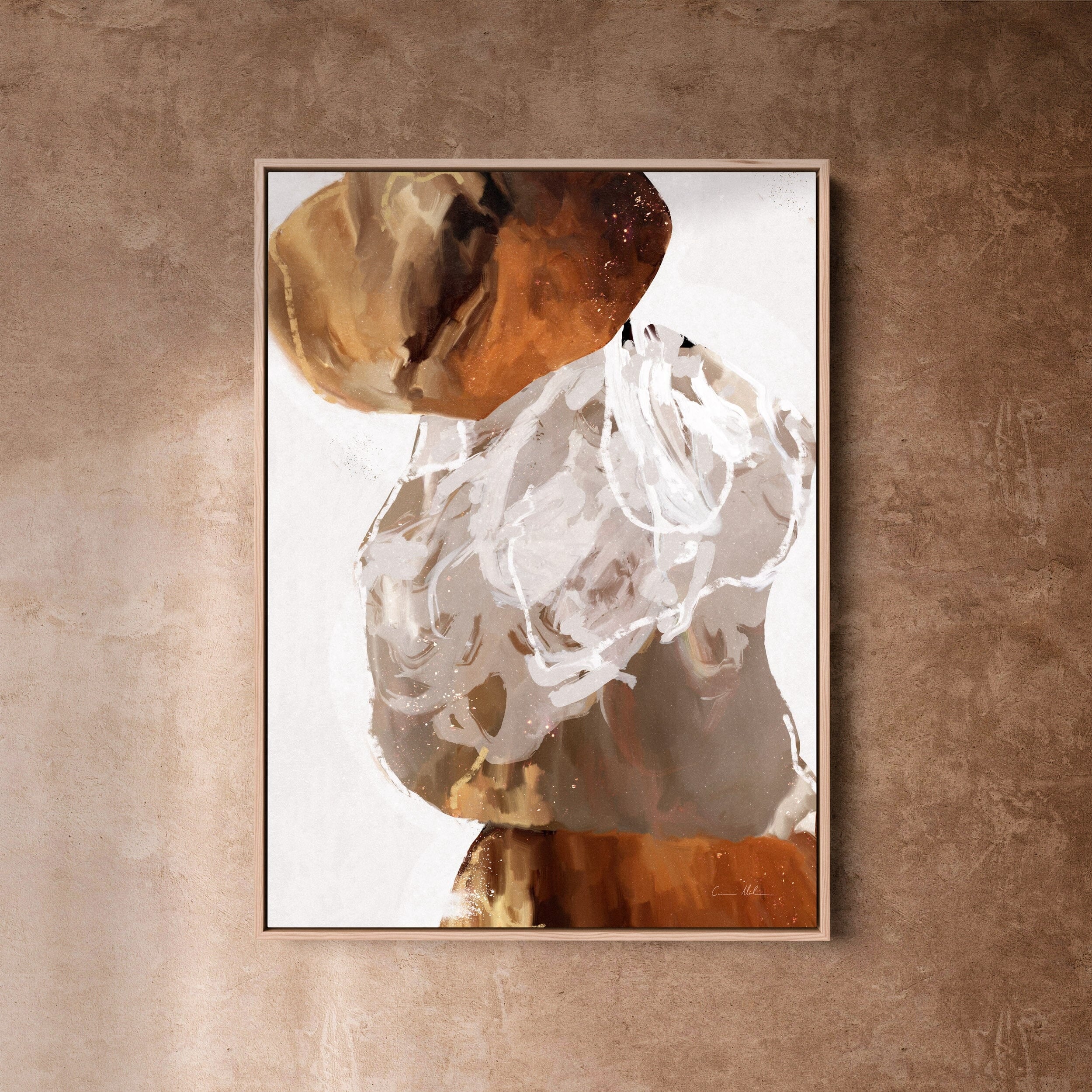 "Kununurra" on Canvas - Portrait I Canvas Wall Art Corinne Melanie Art Professionally Framed - Oak 24x32in / 60x80cm 
