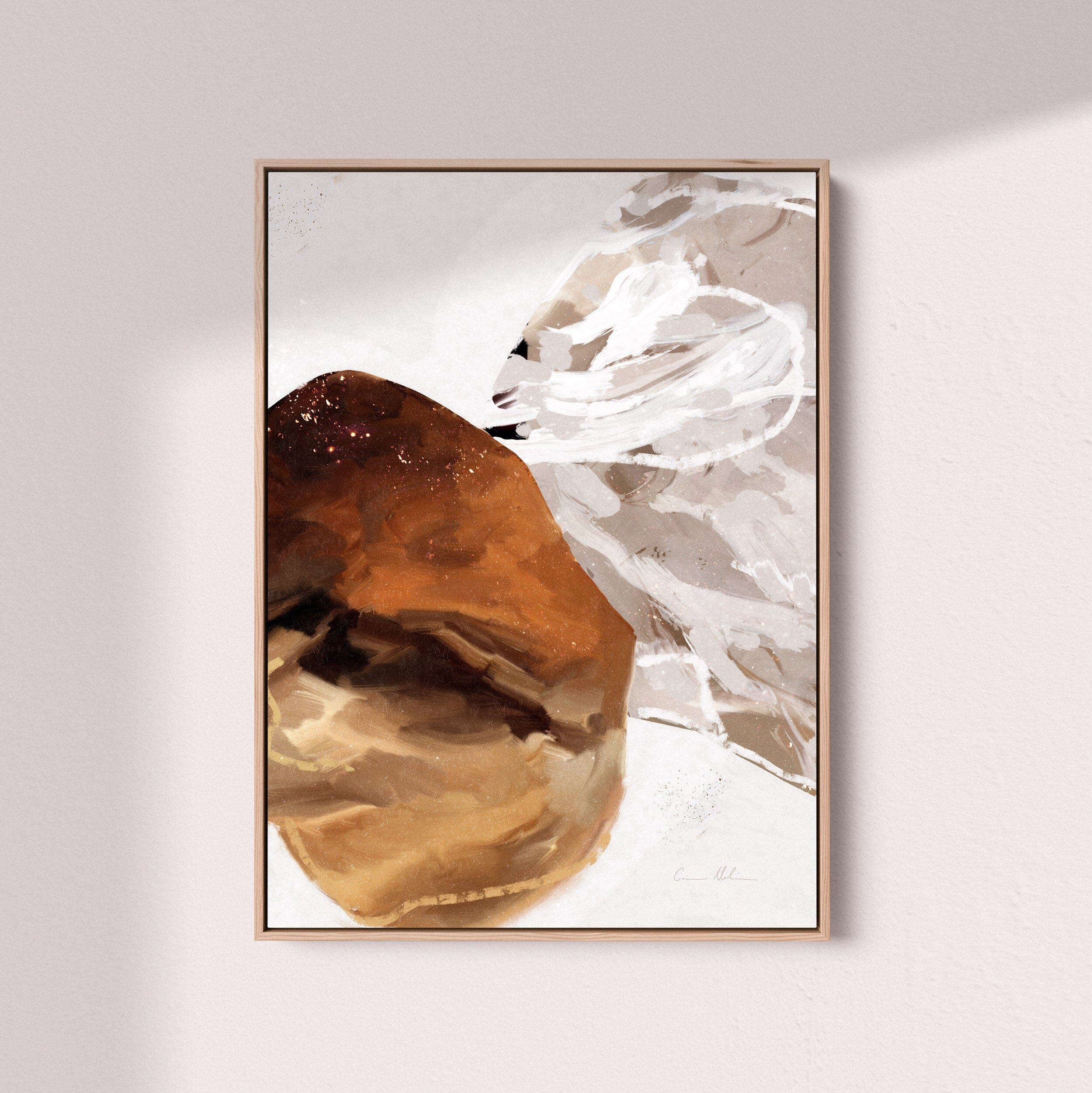 "Kununurra" on Canvas - Portrait II Canvas Wall Art Corinne Melanie Art Professionally Framed - Oak 24x32in / 60x80cm 