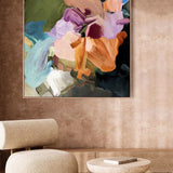 "Mons Vita II" on Canvas Canvas Wall Art Corinne Melanie Professionally Framed - Oak 20x20in / 50x50cm 