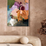 "Mons Vita II" Portrait on Canvas Canvas Wall Art Corinne Melanie Professionally Framed - Oak 20x30in / 50x75cm 