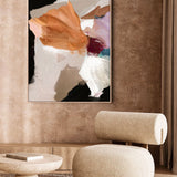 "Mons Vita VII" on Canvas - Portrait Canvas Wall Art Corinne Melanie Art Professionally Framed - Oak 24x32in / 60x80cm 