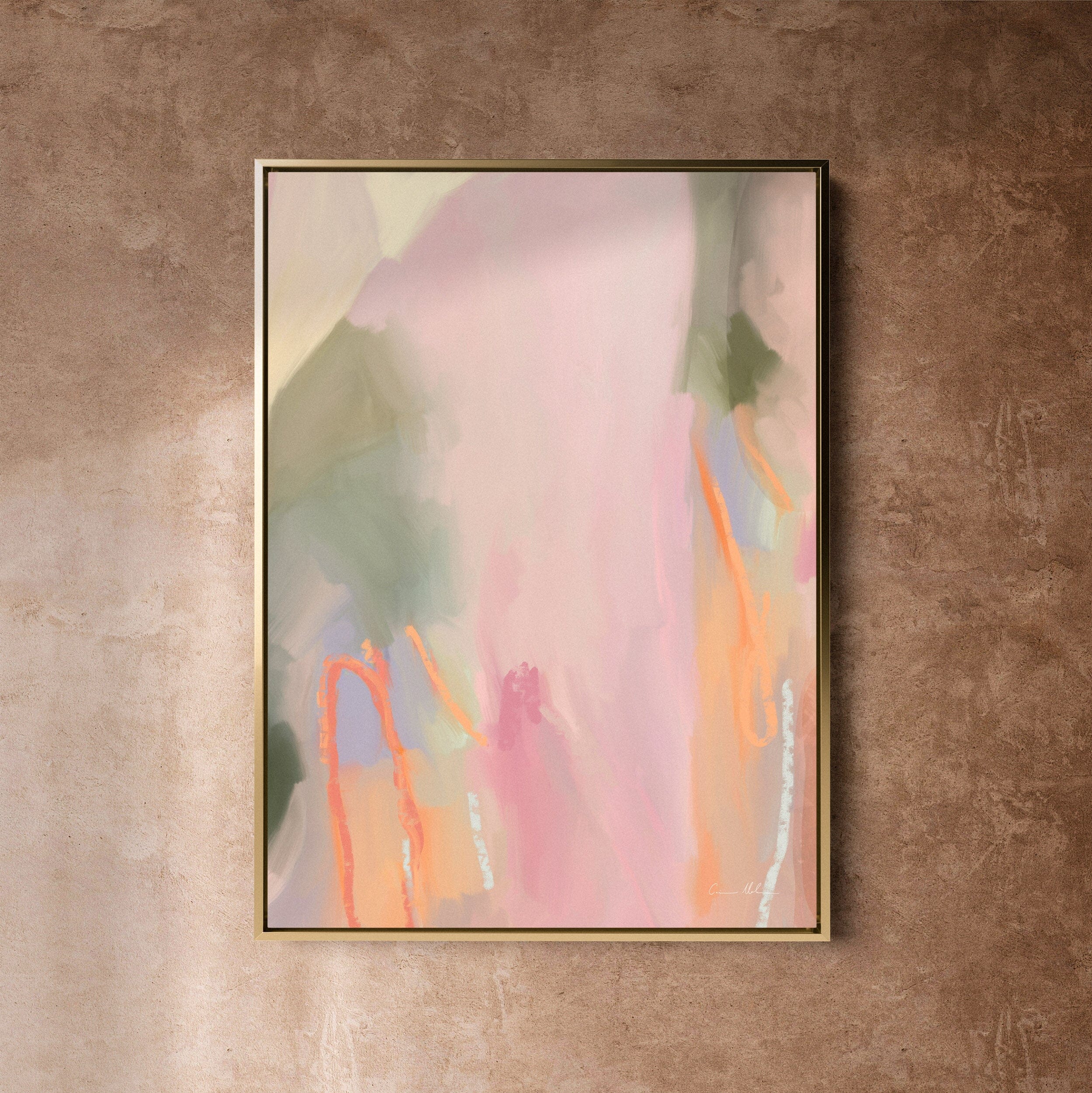 "Munich" on Canvas - Portrait I Canvas Wall Art Corinne Melanie Art Professionally Framed - Gold 24x32in / 60x80cm 