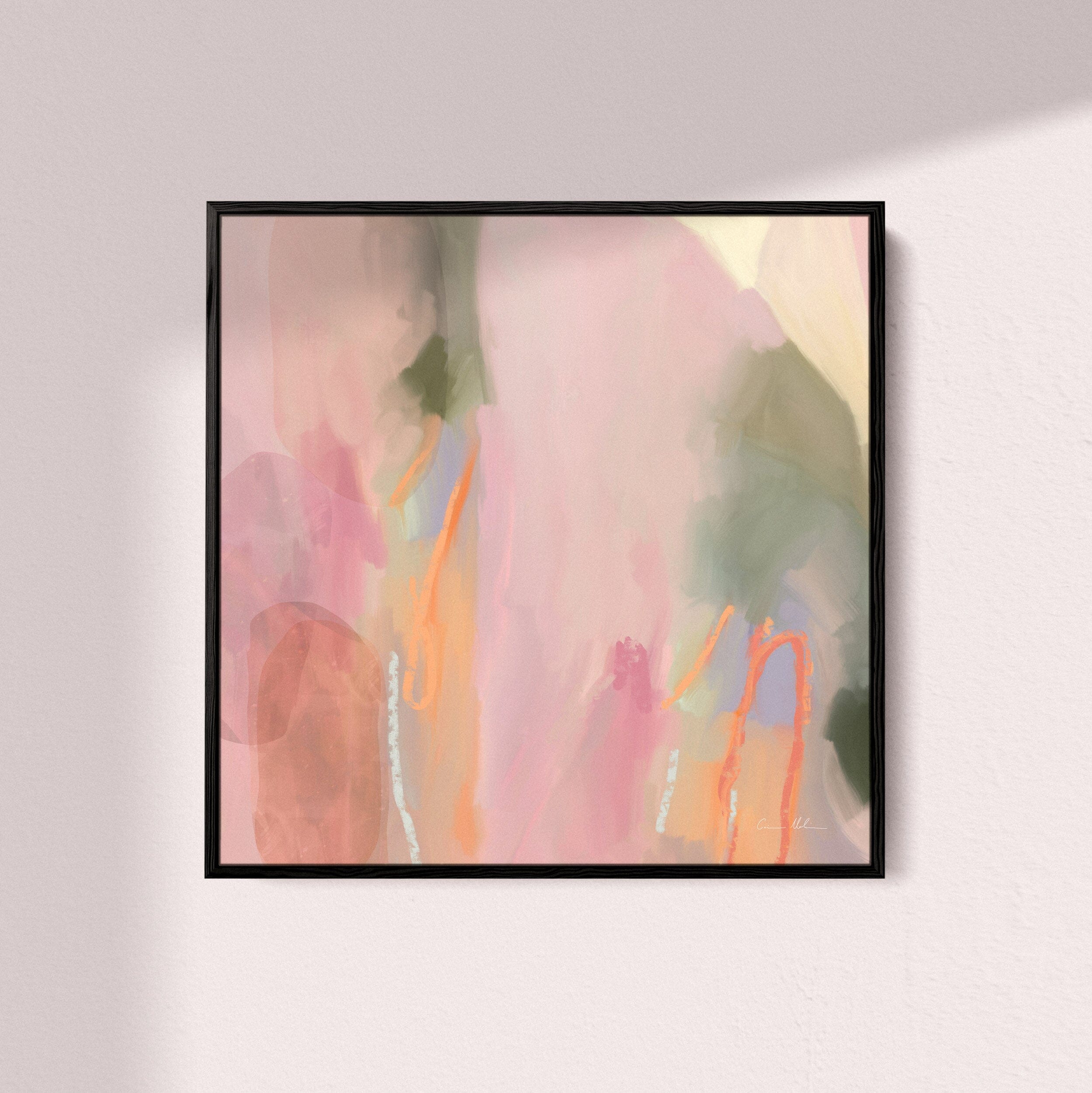 "Munich" on Canvas - Square I Canvas Wall Art Corinne Melanie Professionally Framed - Black 20x20in / 50x50cm 