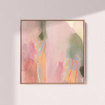"Munich" on Canvas - Square I Canvas Wall Art Corinne Melanie Professionally Framed - Oak 20x20in / 50x50cm 