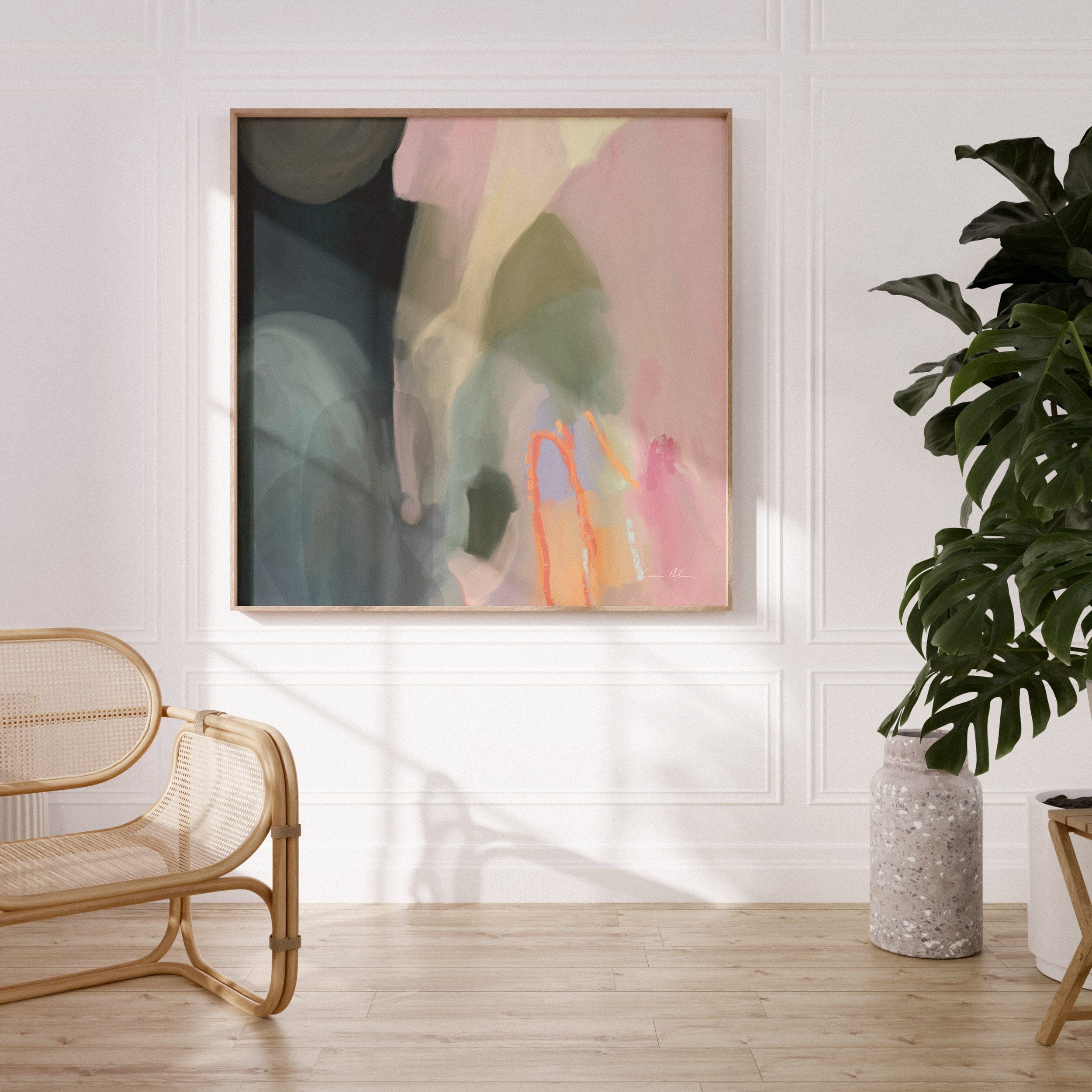 "Munich" on Canvas - Square II Canvas Wall Art Corinne Melanie 