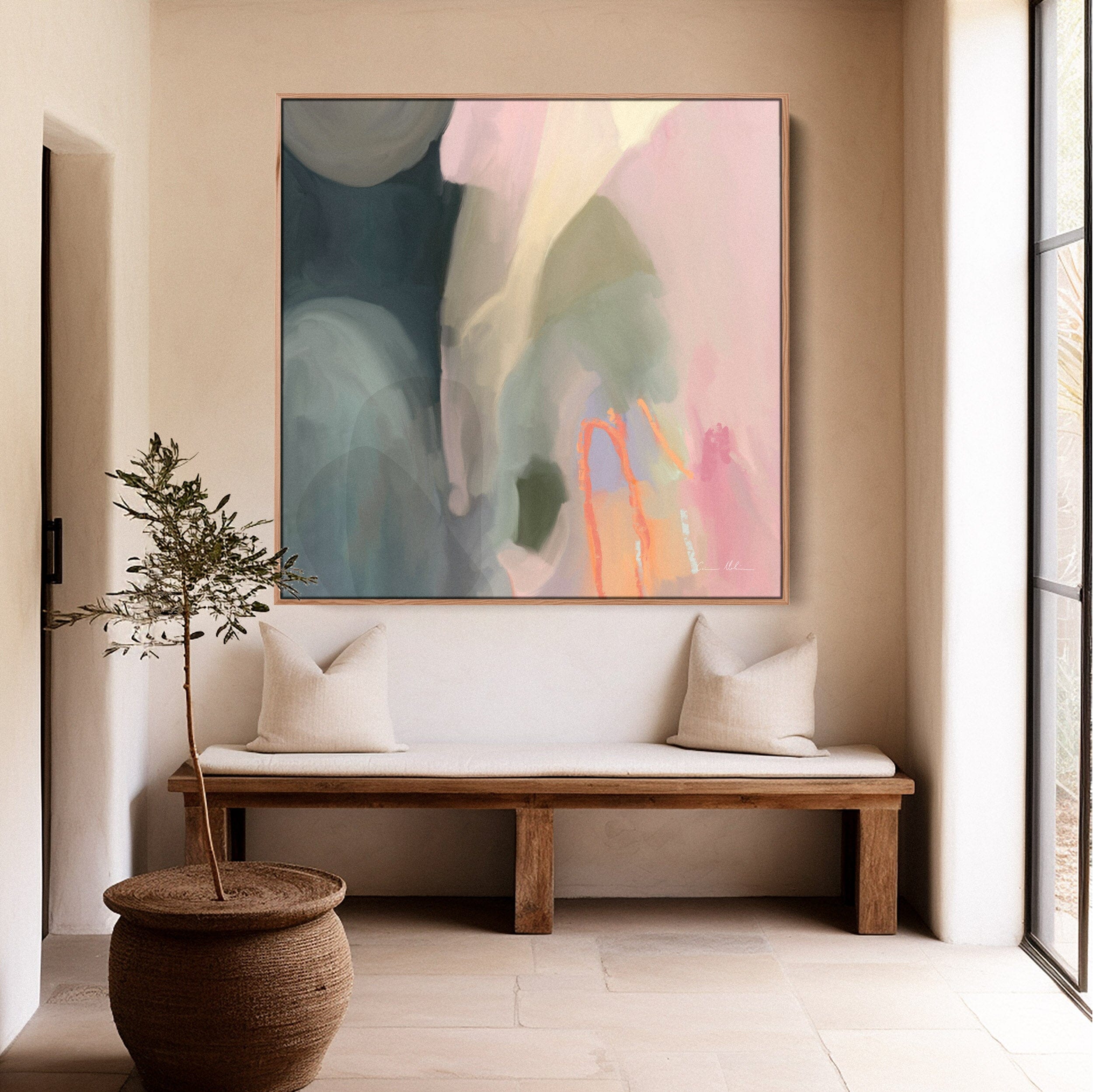 "Munich" on Canvas - Square II Canvas Wall Art Corinne Melanie 