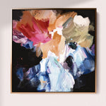 "Nighflower IV" on Canvas Canvas Wall Art Corinne Melanie Professionally Framed - Gold 20x20in / 50x50cm 