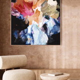 "Nighflower IV" on Canvas Canvas Wall Art Corinne Melanie Professionally Framed - Oak 20x20in / 50x50cm 