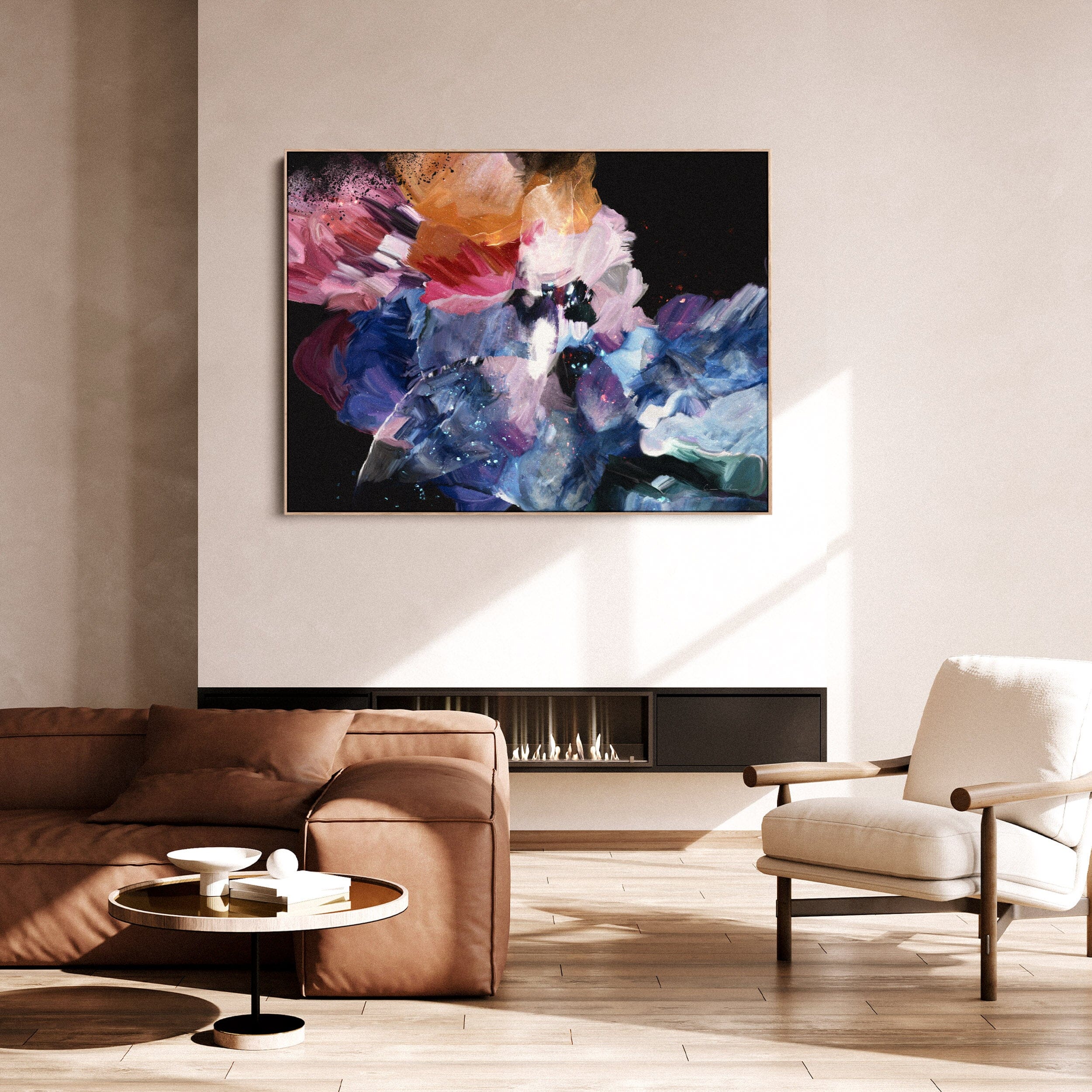 "Nightflower I" on Canvas - Landscape Canvas Wall Art Corinne Melanie 