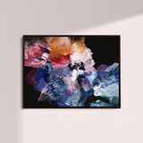 "Nightflower I" on Canvas - Landscape Canvas Wall Art Corinne Melanie Professionally Framed - Black S: 32x24in / 80x60cm 