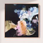 "Nightflower VI" on Canvas Canvas Wall Art Corinne Melanie Professionally Framed - Oak 20x20in / 50x50cm 