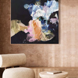 "Nightflower VI" on Canvas Canvas Wall Art Corinne Melanie Professionally Framed - Oak 20x20in / 50x50cm 