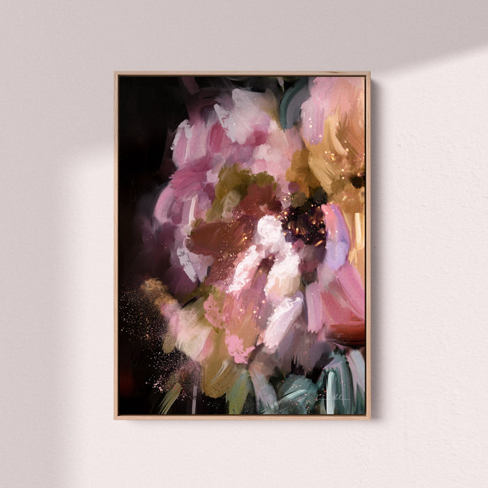 "Nusa Dua" on Canvas - Portrait II Canvas Wall Art Corinne Melanie Art Professionally Framed - Oak 24x32in / 60x80cm 
