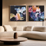 "Nightflower I & VI" Set of 2 on Canvas