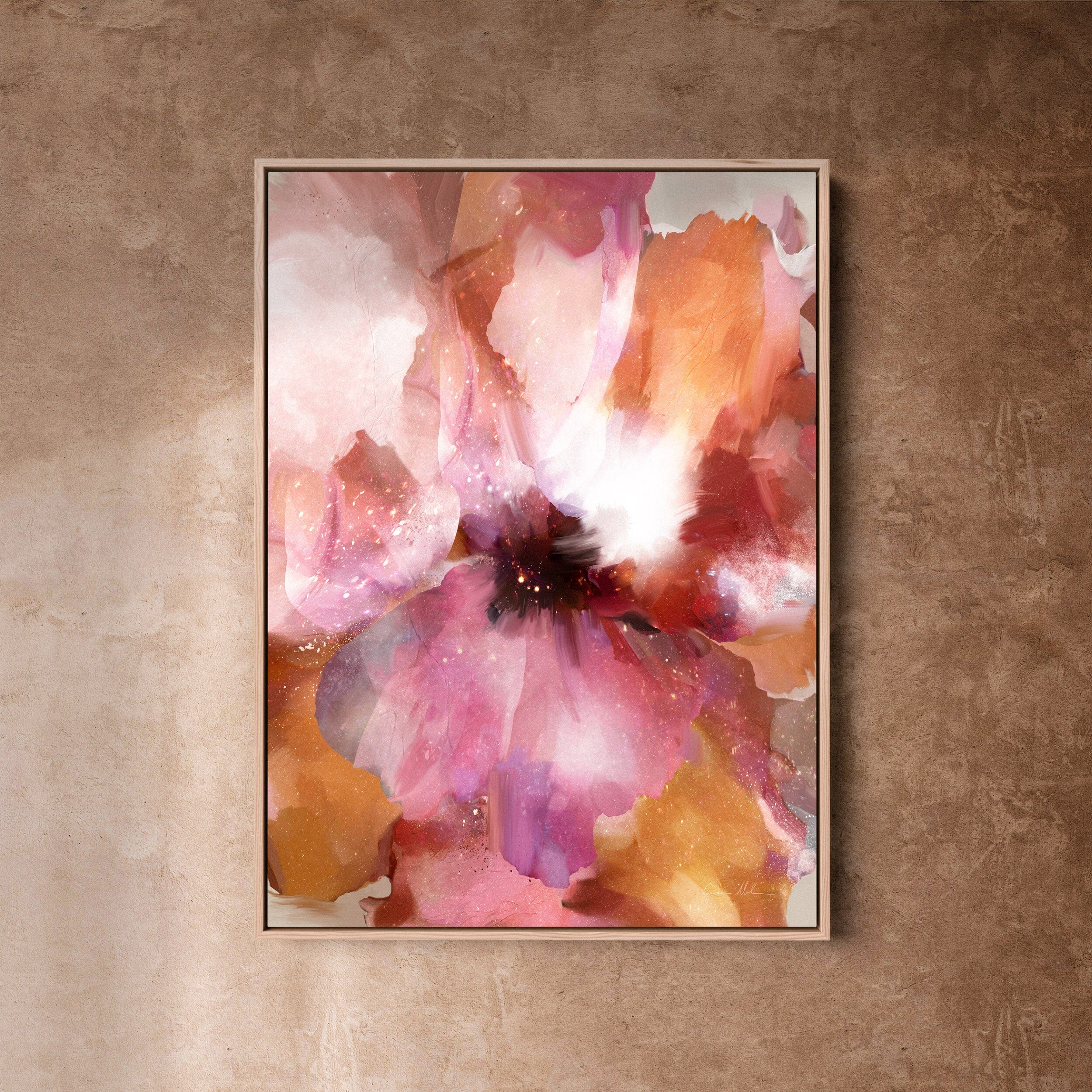 "Paris 12" on Canvas - Portrait Canvas Wall Art Corinne Melanie Art Professionally Framed - Oak 24x32in / 60x80cm 