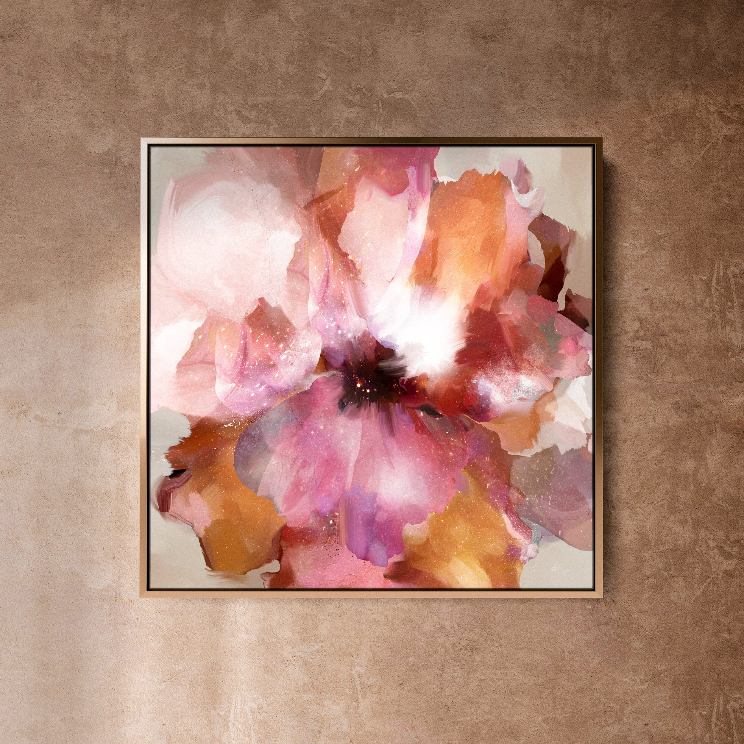 "Paris No. 12" on Canvas - Limited Edition Canvas Wall Art Corinne Melanie Professionally Framed - Gold 20x20in / 50x50cm 