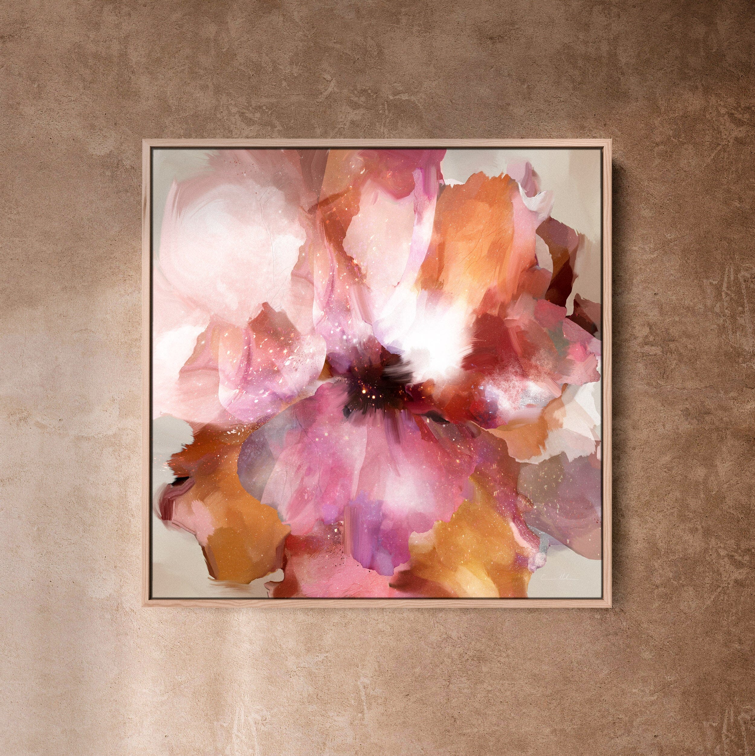 "Paris No. 12" on Canvas - Limited Edition Canvas Wall Art Corinne Melanie Professionally Framed - Oak 20x20in / 50x50cm 