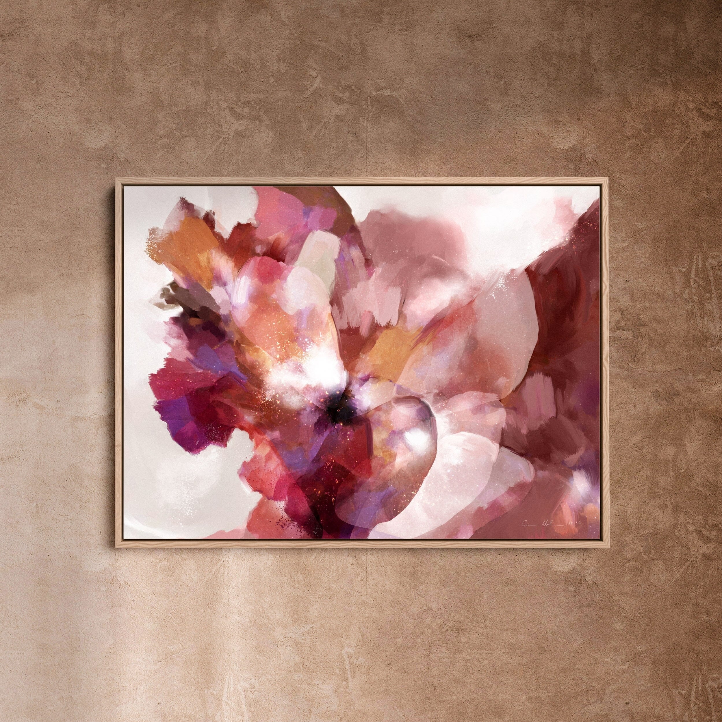 "Paris No. 3" on Canvas - Limited Edition Canvas Wall Art Corinne Melanie Professionally Framed - Oak S: 32x24in / 80x60cm 