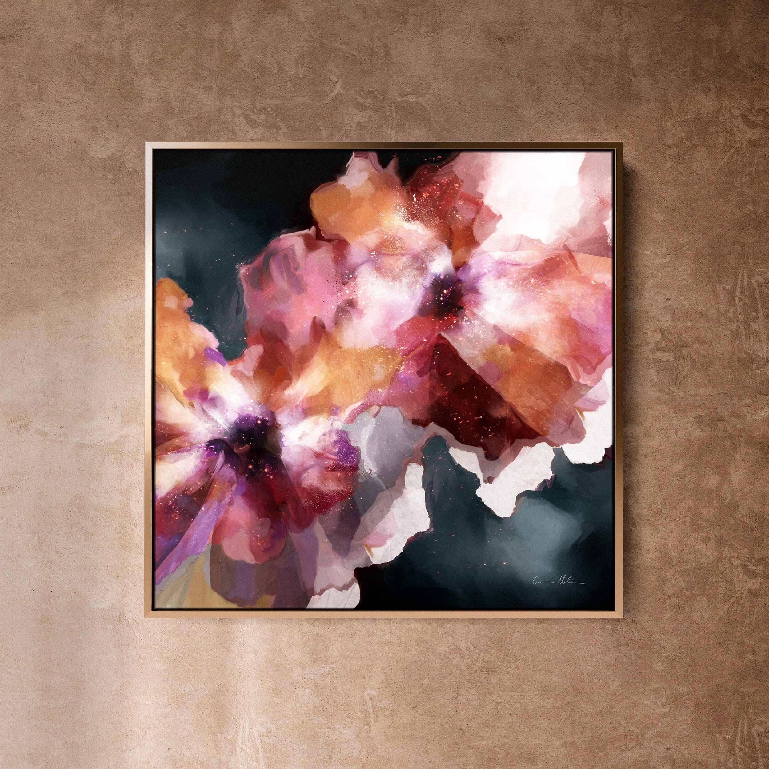 "Paris No. 4" on Canvas - Limited Edition Canvas Wall Art Corinne Melanie Professionally Framed - Gold 20x20in / 50x50cm 