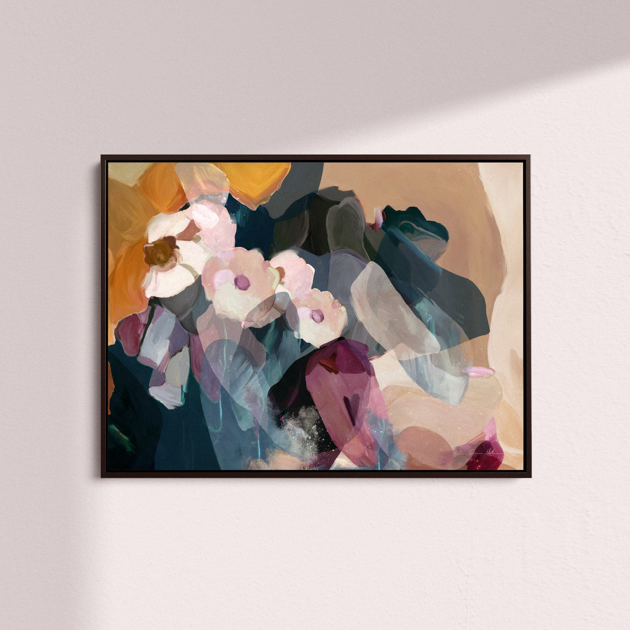 "Portsea V" on Canvas - Limited Edition Canvas Wall Art Corinne Melanie Art Professionally Framed - Black 30x20in / 75x50cm 