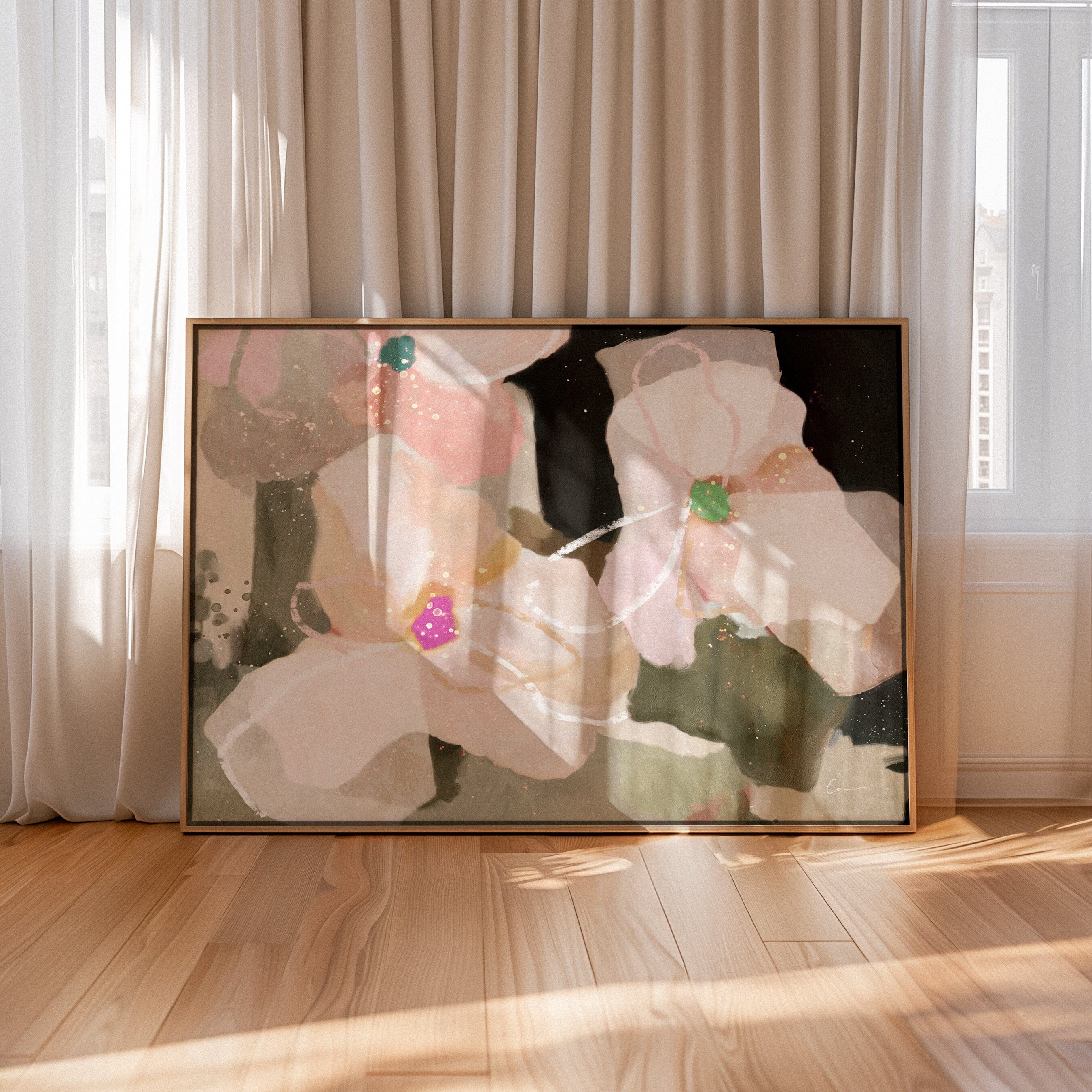 "Ubud Bloom" on Canvas - Landscape Canvas Wall Art Corinne Melanie 