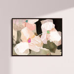 "Ubud Bloom" on Canvas - Landscape Canvas Wall Art Corinne Melanie Professionally Framed - Black S: 32x24in / 80x60cm 