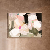 "Ubud Bloom" on Canvas - Landscape Canvas Wall Art Corinne Melanie Professionally Framed - Oak S: 32x24in / 80x60cm 