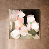 "Ubud Bloom" on Canvas - Square Canvas Wall Art Corinne Melanie Professionally Framed - Gold XS: 20x20in / 50x50cm 