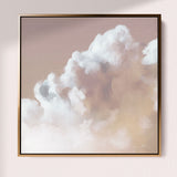 "Chroma Cloud No. 2" Square on Canvas Canvas Wall Art Corinne Melanie 20x20in / 50x50cm Professionally Framed - Gold 