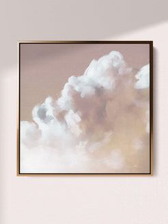 "Chroma Cloud No. 2" Square on Canvas Canvas Wall Art Corinne Melanie 20x20in / 50x50cm Professionally Framed - Gold 