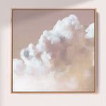 "Chroma Cloud No. 2" Square on Canvas Canvas Wall Art Corinne Melanie 20x20in / 50x50cm Professionally Framed - Oak 