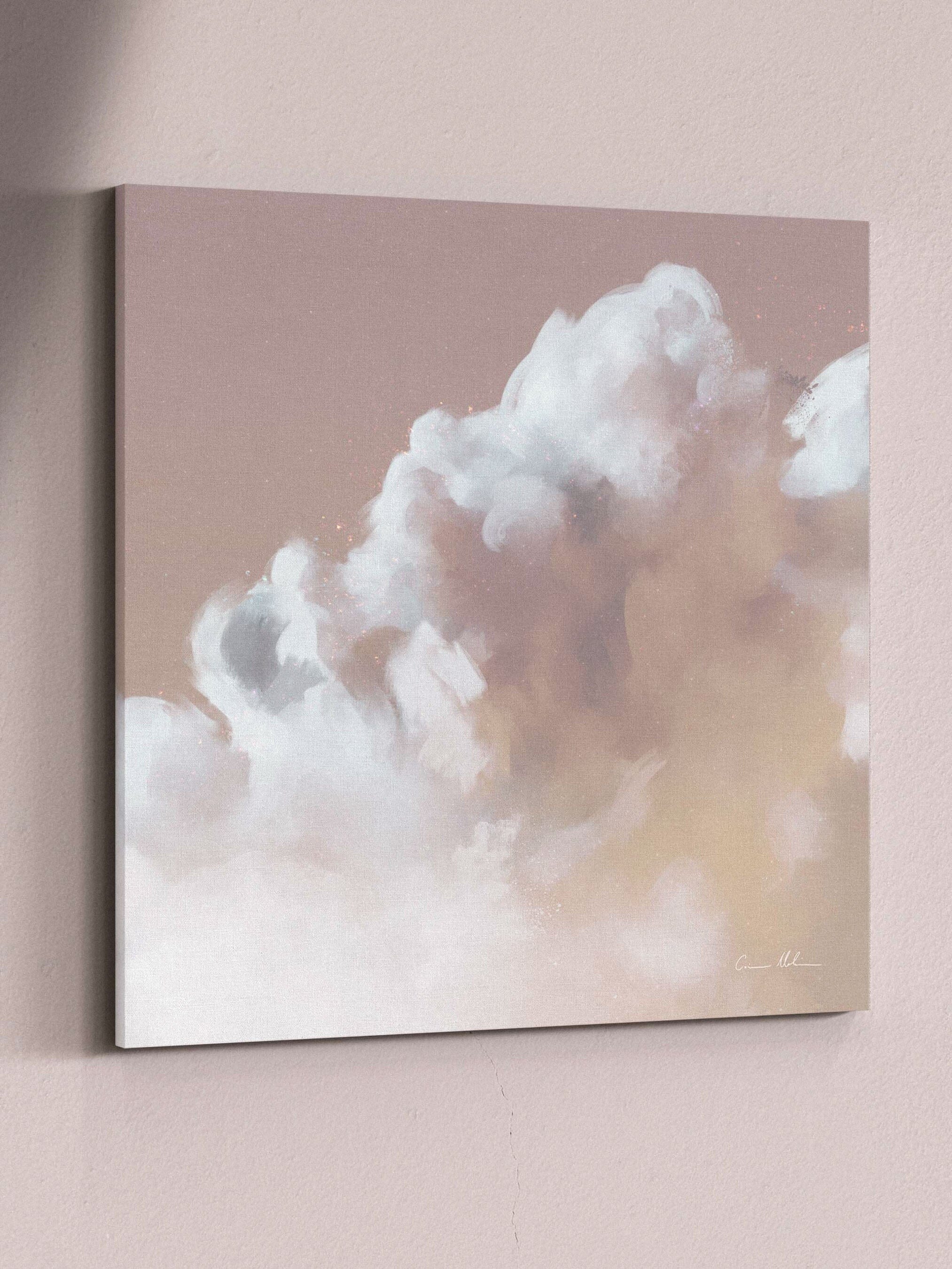 "Chroma Cloud No. 2" Square on Canvas Canvas Wall Art Corinne Melanie 20x20in / 50x50cm Stretched and Ready to Hang 