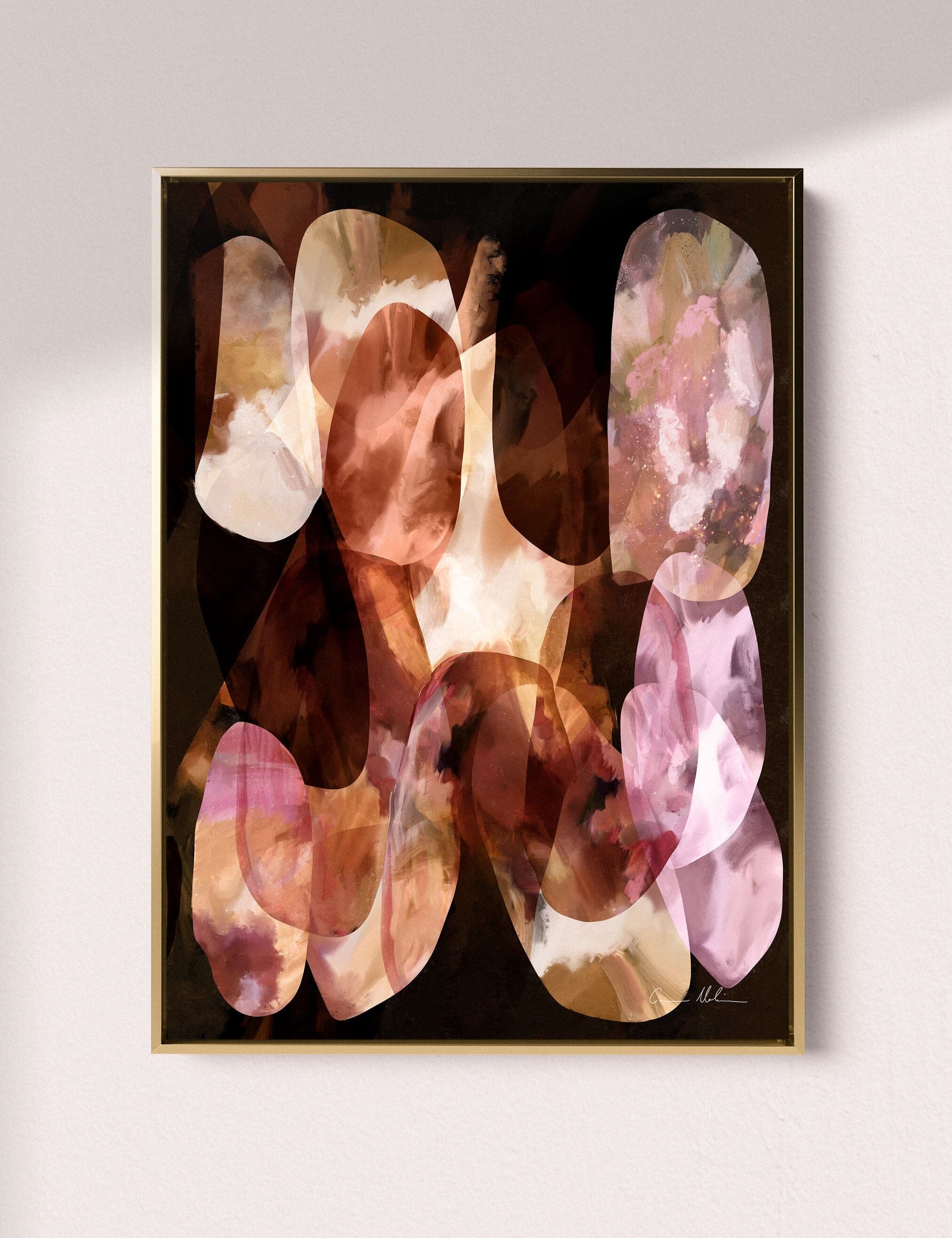 "Kakadu" on Canvas Canvas Wall Art Corinne Melanie Art 24x32in / 60x80cm Professionally Framed - Gold 